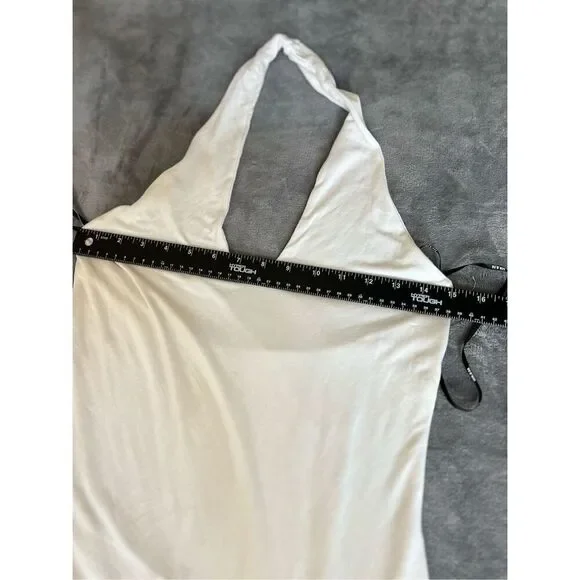 Revolve SER.O.YA Dress Womens Size Large White Lana Mini Sleeveless Halter Shrug - Picture 6 of 12